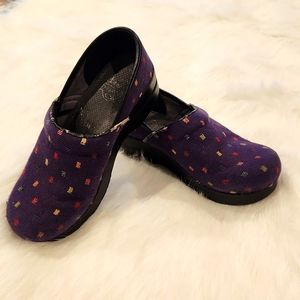 Dansko Vegab Purple Confetti Clogs 38